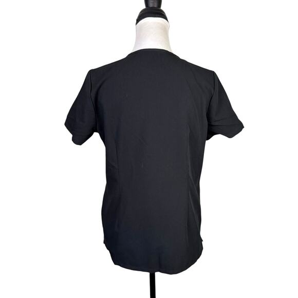 Figs Women's Black Casma Three Pocket V-neck Classic Fit Scrub Top - Picture 4 of 10